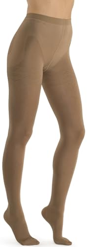 Bas autofixants Solidea beige à maintien optimal pour jambes légères