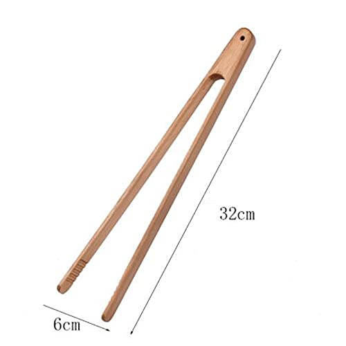 Pinces à Sac de Barbecue pour Aliments, Pince de Service de Salade de Cuisine en Bois, Viande, Pain grillé, ustensiles en Bois