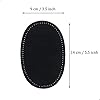 2Pcs Sew-On Fabric Oval Elbow Knee Patches Sweater Trousers Repair Patches Craft Supply Sewing Appliques (Suede Fabric,Black)