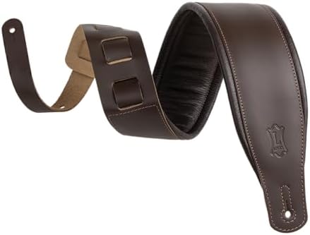 Levy's Leathers 3" Wide Leather Guitar Strap with Foam Padding and Garment Leather Backing