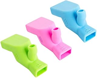 Exceart 3Pcs Silicone Faucet Extender Spout Cover Faucet Extender Protector Sink Extender for Children Toddler (Green Blue Pink)