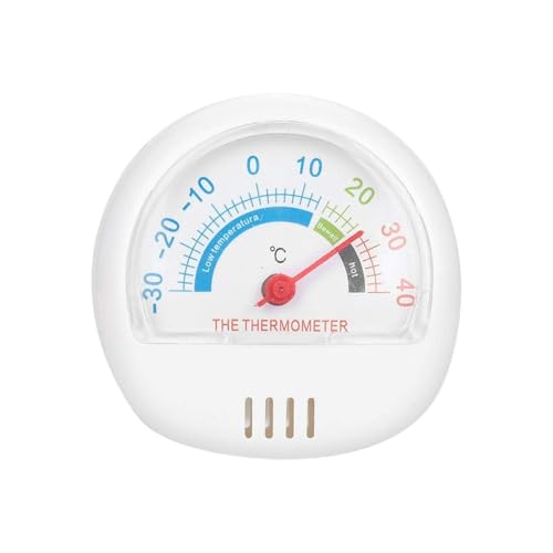 Thermomètre de réfrigérateur, thermomètre à cadran pour congélateur Réfrigérateur Thermomètres de refroidisseur Thermomètre numérique à grand cadran mécanique avec lecture(blanche)