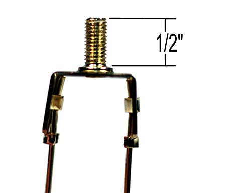 Creative Hobbies® Lamp Shade Light Bulb Clip Adapter Clip On With Shade Attaching Finial Top, Gold Color #TOP4