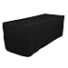 4 Ft Black Tablecloth Fitted Polyester Table Cover Wedding Banquet Event Tablecloth Black