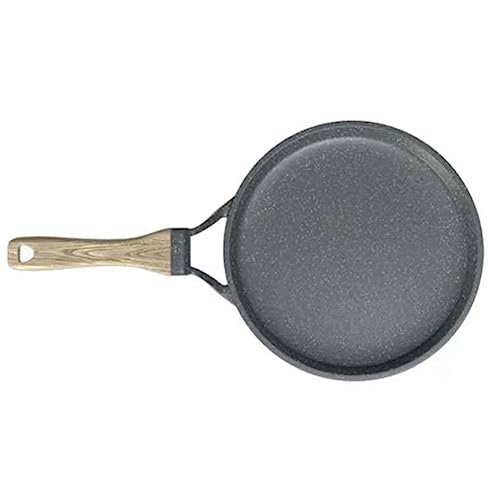 Durratou Sartén para tortilla de hierro fundido antiadherente para cocina de gas, inducción, 24 cm