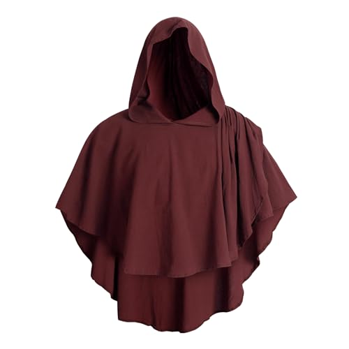 MCJC Medieval Hooded Cloak for Men Women, Gothic Renaissance Costume Cape by MCJC - Used condition - US$28.49