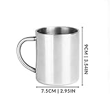 Stainless Steel Mugs - Set of 2 | Double Walled Coffee Cup | Tea Set | 300ml | Insulated Cups | Shatterproof Camping Mugs | M&W - Image 5