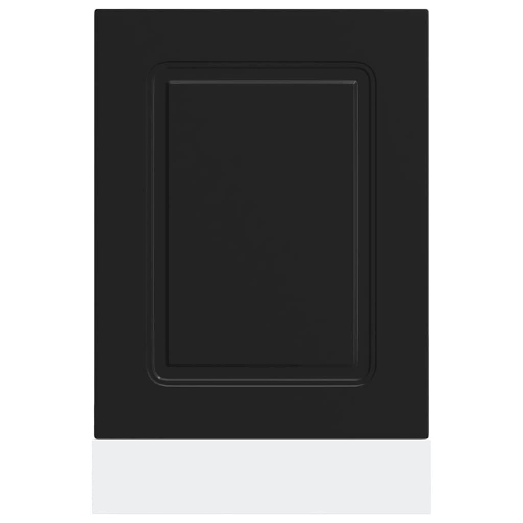 vidaXL Geschirrspülerblende Kalmar Schwarz 45x1,5x57 cm Holzwerkstoff, Geschirrspüler Frontblende, Geschirrspüler-Verkleidung, Geschirrspülerfront