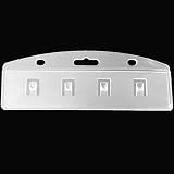 DGZZI Swipe ID Card Holder 5PCS Frosted Rigid Plastic Horizontal Half Card Badge Holder for Swipe Ac