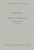 Ruhm Und Moderne: Eine Ideengeschichte (1750-1930) 3465038509 Book Cover