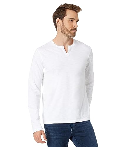 Chemise Vince Slub homme haut de gamme à col fendu, le luxe discret des manches longues