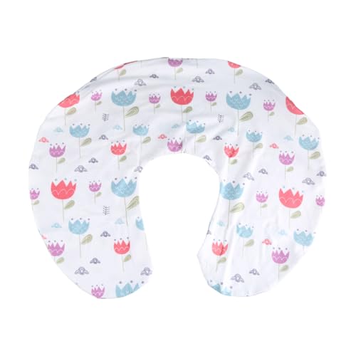 Saiyana Funda de cojín de lactancia extraíble para recién nacidos en forma de U Funda de almohada de lactancia bonita impresa