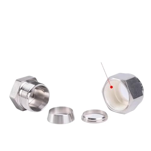 Acoplador de acero inoxidable 304 de alta resistencia con tapon de compresion metrico de 12mm 3