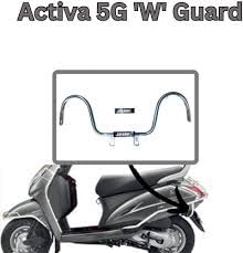 Image of Tawar Entreprise W Guard for Activa 3G | Heavy Steel Rear W Guard for Scooter | Silver Steel Finish | Durable Scooter Guard