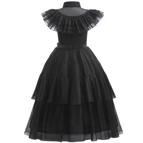 GMEDJVE Black Princess Costume Dress for Girls Kids Halloween Cosplay Costume Party Outfits with Accessories - Image 4