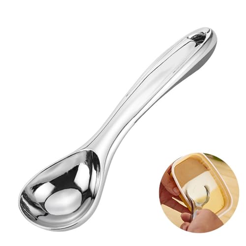 OWLMATE Cuillere a Glace en Métal, Cuillère à Glace Robuste, Cuillere Parisienne Antigel Alliage de Zinc de Haute Qualité Pour Ramasser de la Glace et de la Pastèque