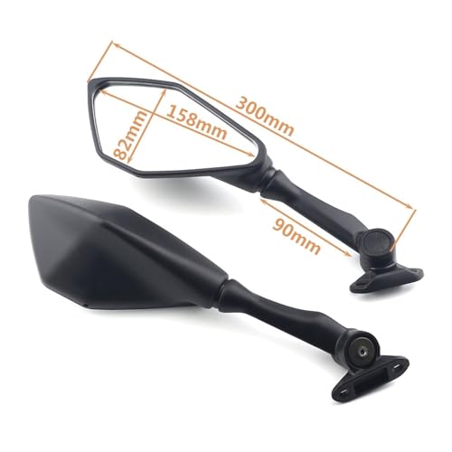 Espejos retrovisores para Ninja 300 EX300 de 2013 a 2017 negros 3