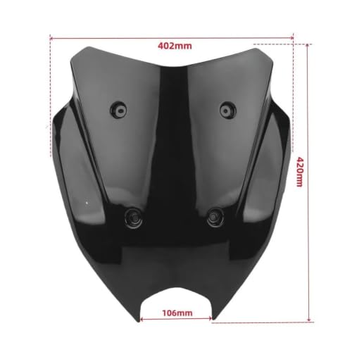 Bulle de moto 125 155 pare-brise bouclier deflecteur garde transparent accessoires 2024 2025 - 4