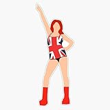 Geri Flag Dress Spice Girls Ginger Spice Sticker Vinyl Decal Bumper Sticker 5