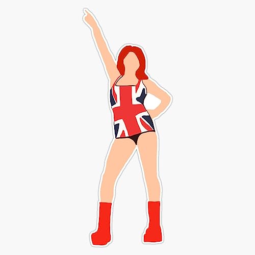Geri Flag Dress Spice Girls Ginger Spice Sticker Vinyl Decal Bumper Sticker 5