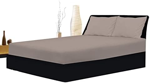 Fitted Sheet 40CM Deep Bed Sheet Double Size 137X190CM Purple Hotel Quality Poly Cotton (Purple, Double)