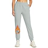 バリーフ レディース フリースパンツ 冬用 サーマルスウェットパンツ 暖かいポーラーフリース ジョガーパンツ アウトドア ハイキング ランニング用-グレーL(日本XL相当