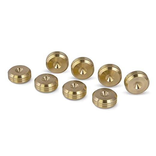 CNC Solid BASS Högtalare spikkuddar skor fötter 20 mm DIA - Set med 8 delar