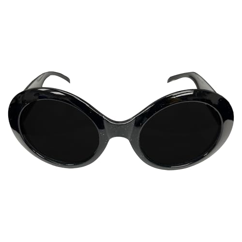 Vaulted Skulls & Co Vintage 1960's Black Mod Sunglasses | Clout Goggles | Classic Retro Oval Shades | Unisex Lightweight Fashion Eyewear Sunglasses | Black | Standard2