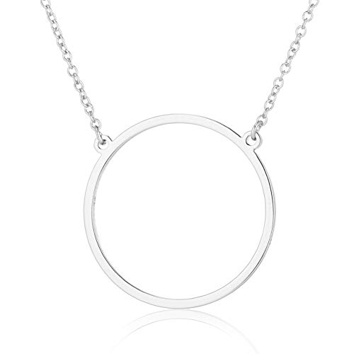 Daoyuan Ronds Simples Bracelets en Acier Inoxydable pour Les Femmes PULSERAS Bracelet en Or Réglable Bangles Lady Cadeau De Demoiselle d'honneur,Argent Cover