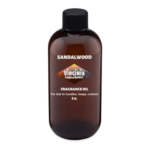 Sandalwood Fragrance Oil (8 oz Bottle) for Candle Making, Soap Making, Tart Making, Room Sprays, Lotions, Car Fresheners, Slime, Bath Bombs, Warmers