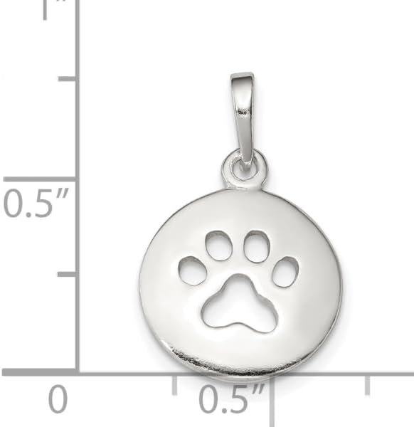 925 Sterling Silver Paw Print Pet Necklace Charm Pendant Only - Image 4