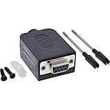 Inline D-Sub 9 Breakout Terminalblock Buchse mit Schraubklemmen und Rändelschrauben für serielle Verdrahtung, Prototyping, 92501G