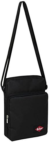 Lee Cooper Gadget Bag (black) Mens Cross Body Small Zipped Shoulder Bag Lightweight Organiser Satchel Purse Messenger style Bag for Sports Travel Flight Trip Work Everyday