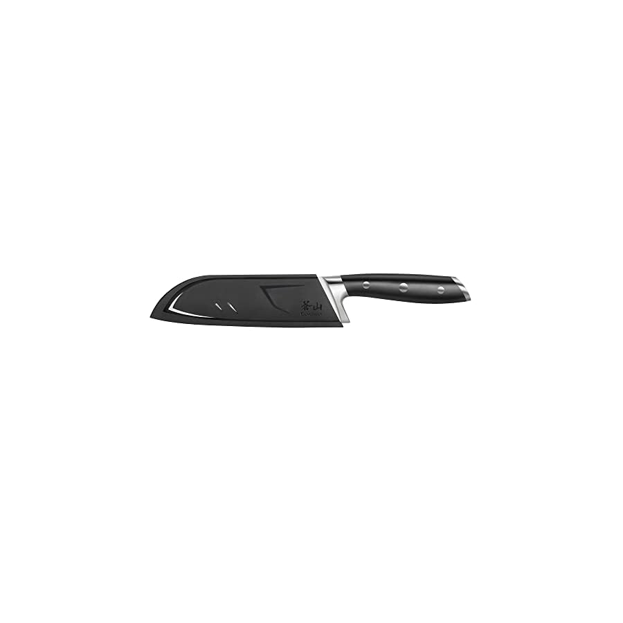 Cangshan-ALPS-Series-502742-German-Steel-Forged-7-inch-Santoku-Knife-with-Sheath-Black Cangshan ALPS Series 502742 German Steel Forged 7-inch Santoku Knife with Sheath, Black