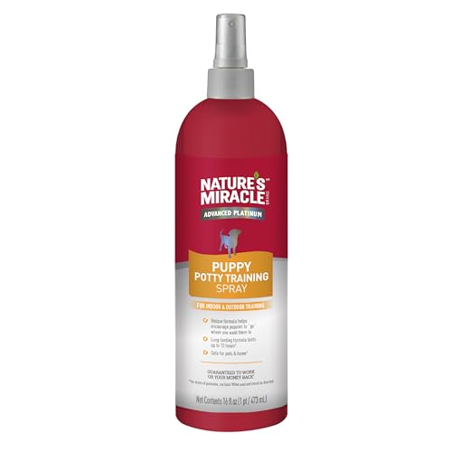 Nature’s Miracle Advanced Platinum Puppy Potty Training Spray, 16 Ounces, Dog Training Aid by Nature's Miracle - Used condition - US$7.10