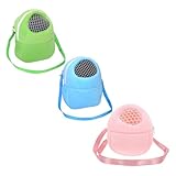 Cabilock 3 Stück Haustierrucksack für Kleine Haustiere mit Belüftung und Vielseitigen Aufbewahrungstaschen aus Wolligem Material für Stadtspaziergänge und Parkausflüge