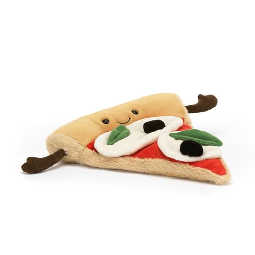 Jellycat Amuseables Fetta di Pizza - Altezza: 23 cm x Larghezza: 19 cm x ProfonditĂ : 5 cm