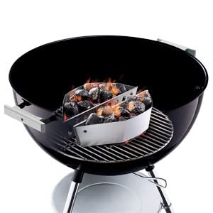 WELL GRILL 7403 Char-Basket Holzkohlekörbe Kohlekorb Charcoal Briquet Holders für Weber Master Touch und alle Anderen 47, 57, 67CM Kugelgrills, direkte und indirekte Hitze (2er Set)