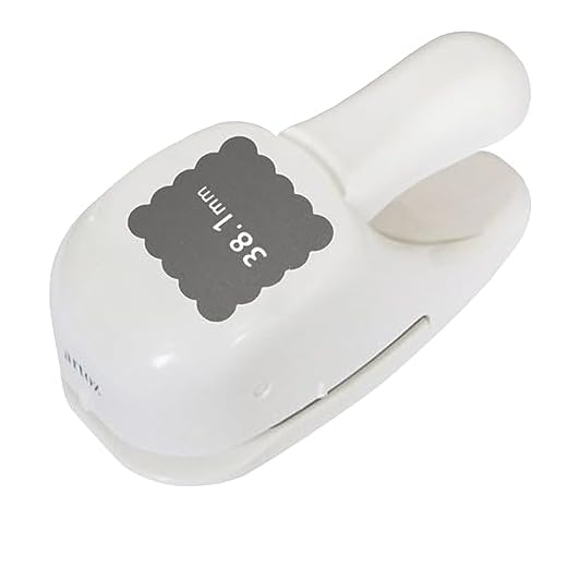 ARTOZ Stanzer - quadratisch gewellt 3,81 cm - Papierstanzer, Locher, Motivstanzer zum Basteln, für Etiketten, Bilderrahmen, Tischdekorationen, geeignet von 140 g/m² bis 250 g/m²