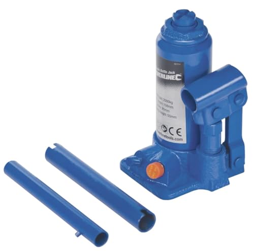 Silverline Hydraulic Bottle Jack 4 Tonne (245113), BLUE
