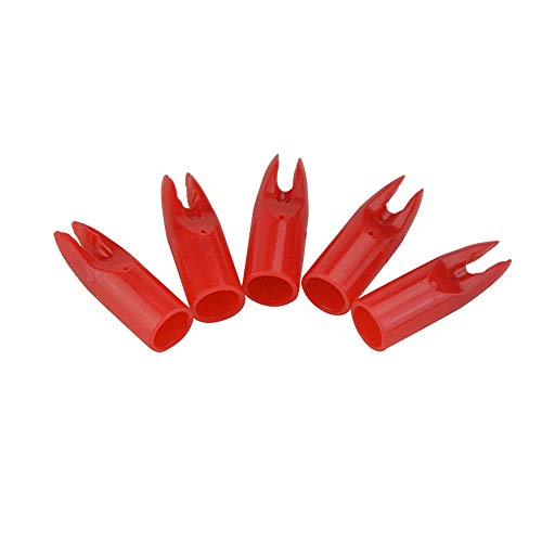 Zshjg 50 Pack Archery Arrow Nock Glue On 7Mm Arrow Shaft For Diy Hunting Arrows Recurve Bow Compound Bow (Red) #TOP3
