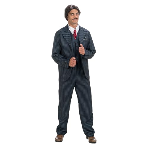 Chaks - Costume de Gomez Addams pour homme, costume officiel de Mercredi, ensemble 4 pièces pour Halloween, cosplay et carnaval