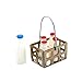 Maison de poupée Meubles Christmas, 1set Miniature Bouteille de lait avec panier Modèle Dollhouse Décoration Doll House Accessoires Mini Bouteille de lait pour Dollhouse
