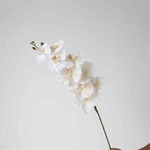 Fleurs décoratives de maison : fausses fleurs blanches en vase - 4
