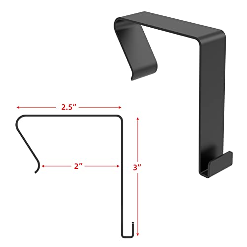 Kopkio 4 Pcs Office Cubicle Hangers Over The Door Hook,Cubicle Walls Hooks Universal Panel Partition Metal Hooks For Hanging File Bins,Keys,Whiteboard,Black #TOP2