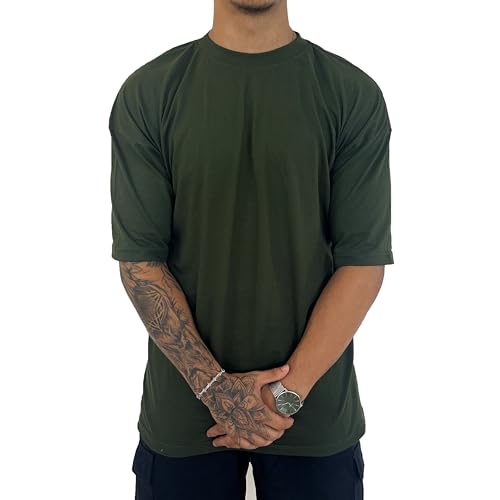 Kit 4 Camiseta Oversized Masculina Street Basic Camisa Lisa T-shirt Diversas Cores (BR, Alfa, GG, Re