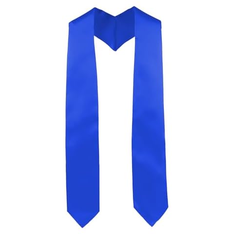 UIALECG Unisex Graduation Stole Blank Graduation Sash Plain Grad Stole,Royal Blue Stole,60 inches Cover