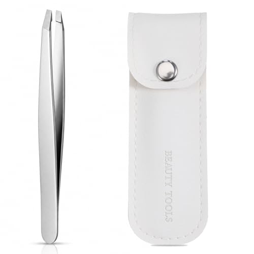 Stainless Steel Ingrown Hair Tweezer Blackhead Tweezer Includes Travel Case
