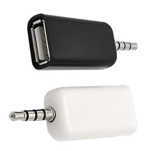 YIGZYCN Adaptador auxiliar a USB de 3,5 mm macho a USB 2.0 hembra convertidor para reproducción de música MP3 de coche desde unidades USB - imagen 5