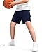 Somaibo Boys Athletic Shorts Kids Quick Dry Basketball Soccer Running Sports Gym Active Performance Shorts with Pockets 13-14 Years Navy